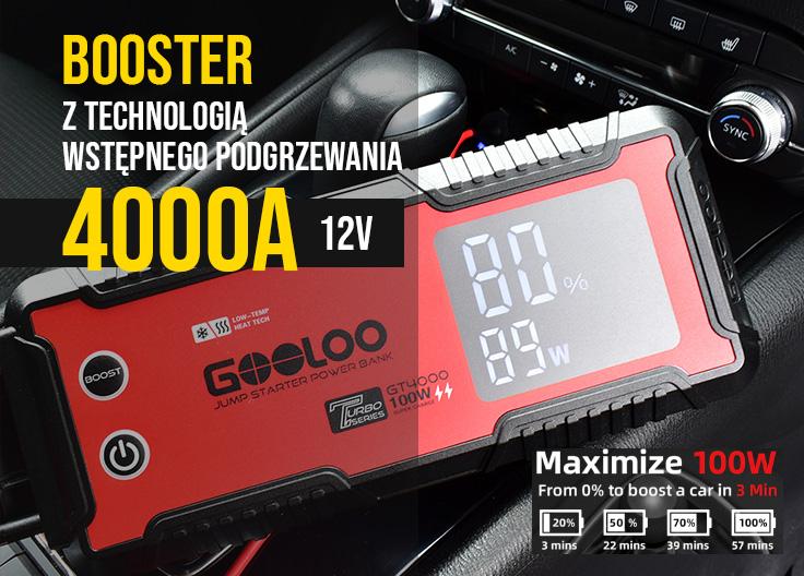 GOOLOO GT4000 MOCNY JUMP Starter 12V 4000A